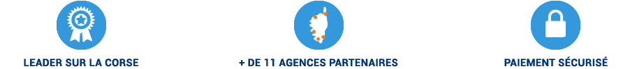 Plus de 11 agences - Leader sur la Corse - Paiement sécurisé