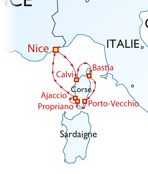 Croisière autour de la Corse